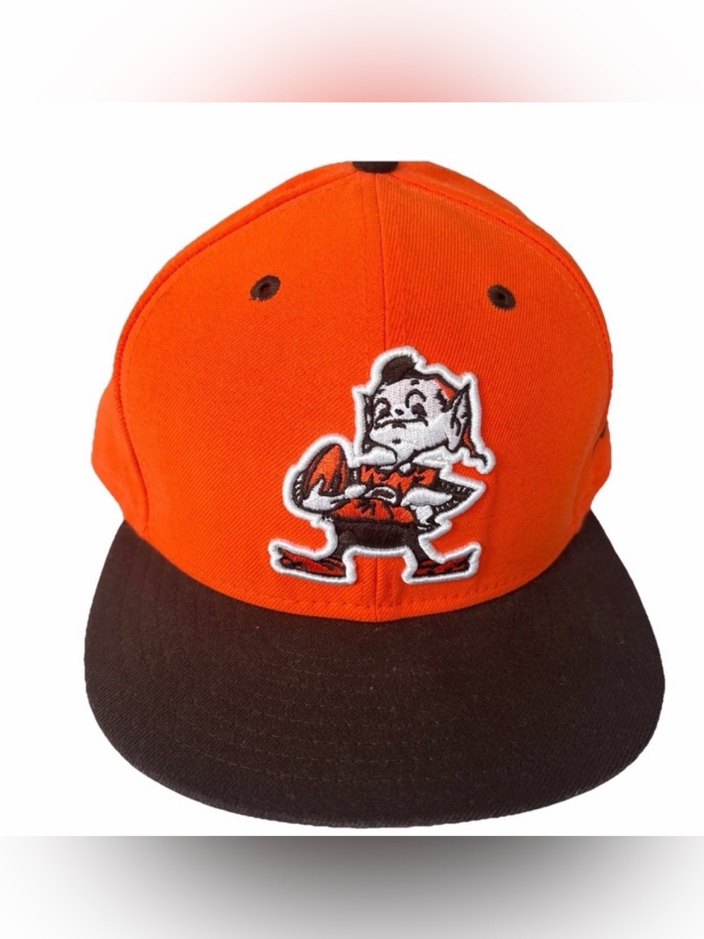 New Era NFL 9fifty Hat Cleveland VTG Browns Elf Orange Mens 7 1/2 Cap